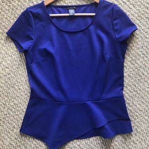 EUC Ann Taylor Short Sleeve Peplum Top